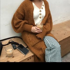 Mango casual brown cardigan
